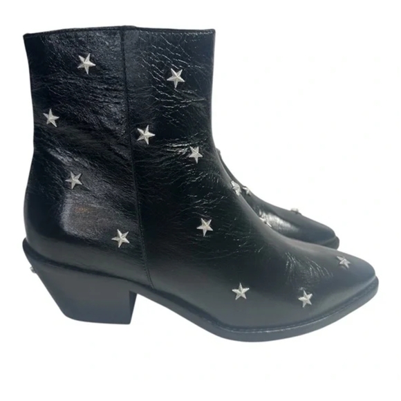 Zadig & Voltaire Black Ankle Boots with Silver Stars NWT - Picture 11 of 16